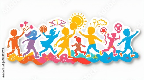 Joyful Community Sports Day with Colorful Group