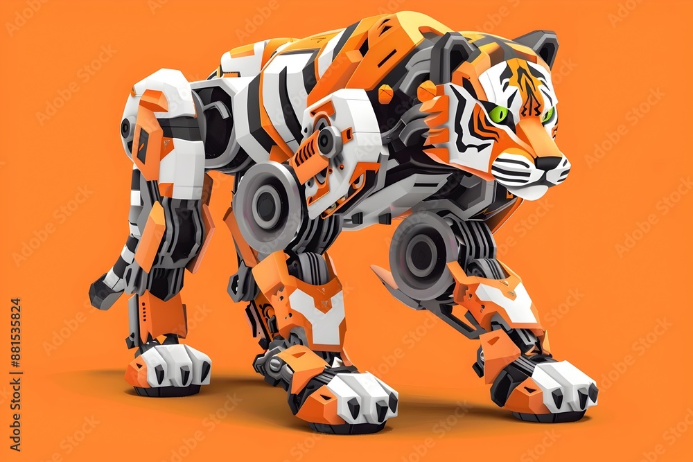 Mechanical Tiger Robot with Futuristic Design Mechanical Tiger Robot with Futuristic Design
