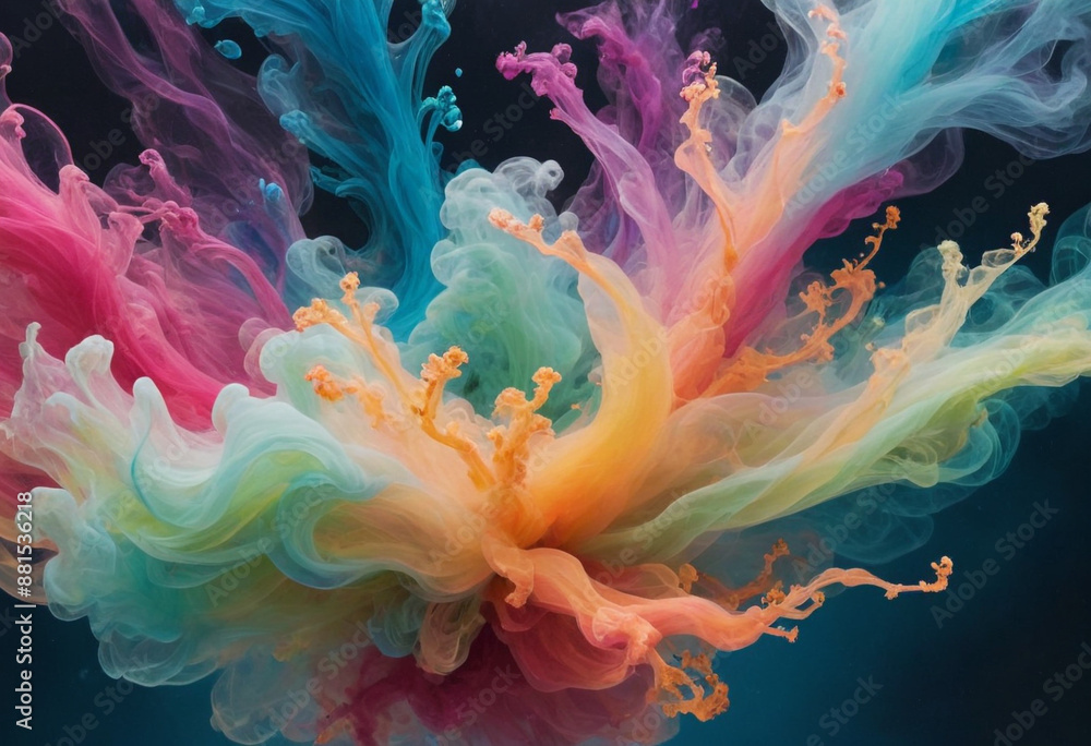 abstract art, vibrant colors, ethereal imagery, surreal, sensation of floating through air, microbial matter abstract art, vibrant colors, ethereal imagery, surreal, sensation of floating through air, microbial matter