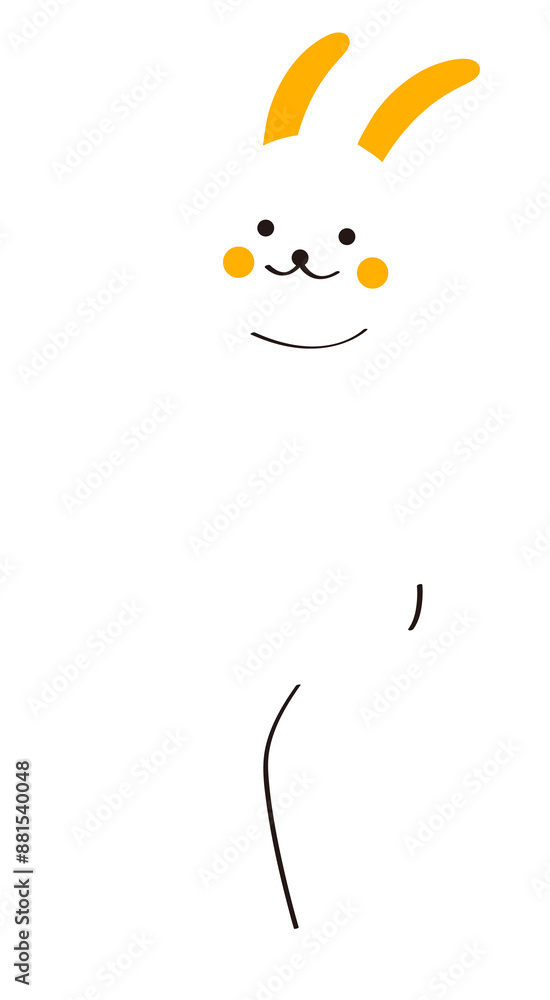 Obraz premium Cute Dancing Rabbit Illustration