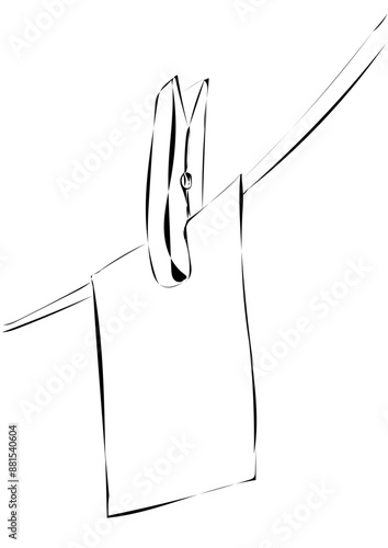 Notizzettel an der Wäscheleine 