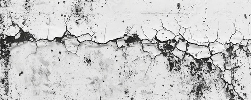 Cracked White Wall Texture - Abstract Background