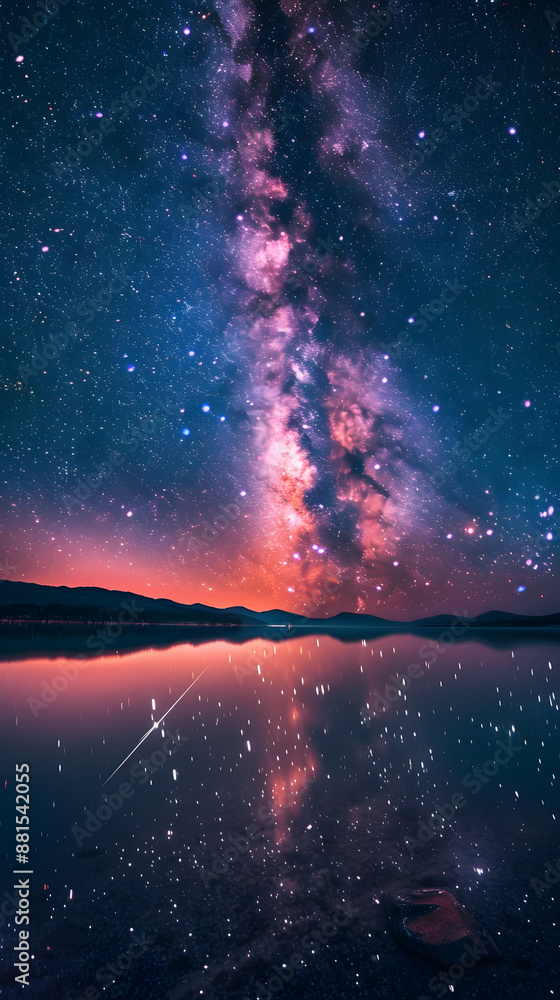 山と美しい星空 山と美しい星空