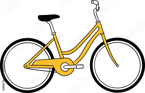 Hand drawn doodle vector illustration of Bicycle | Hobbies, sport poster menu book template Icon