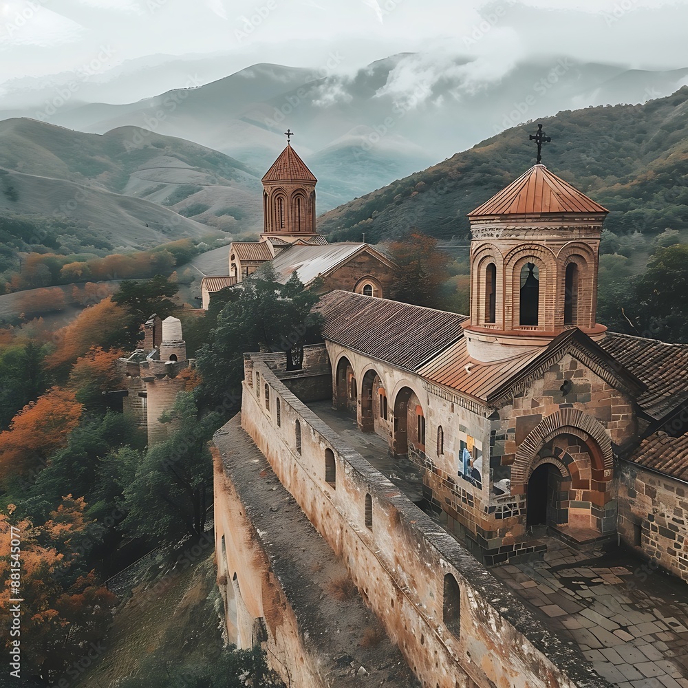 Fototapeta premium Benedictine Monastery of St. Mary Magdalene in Meteora, Greece