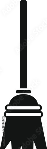 This broom icon is perfect for websites and apps that need a simple and recognizable way to represent cleaning