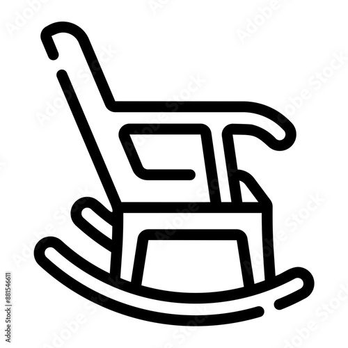 rocking chair Line Icon