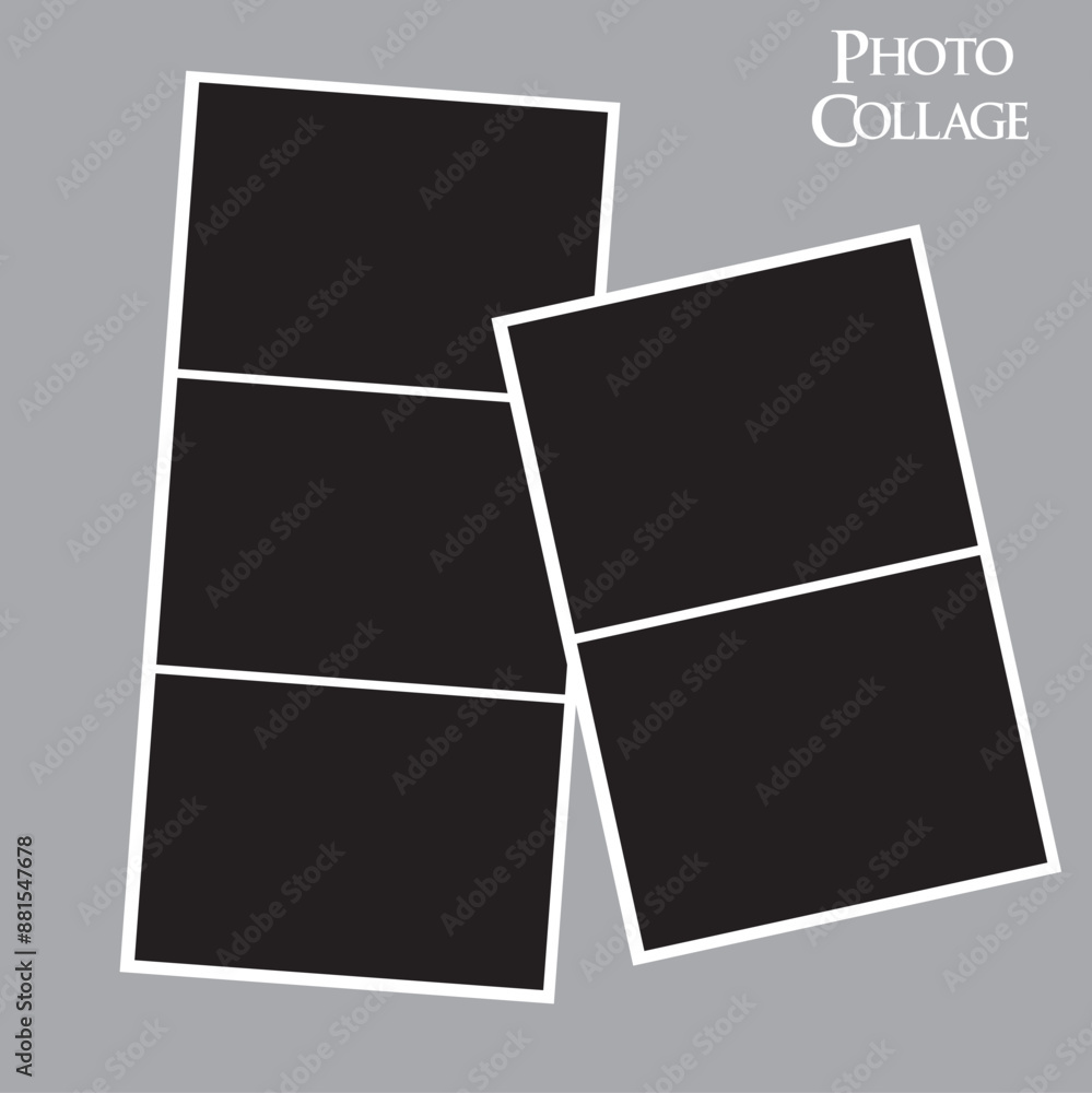 5 photo collage template. vector illustration, new collections 5 photo collage template. vector illustration, new collections