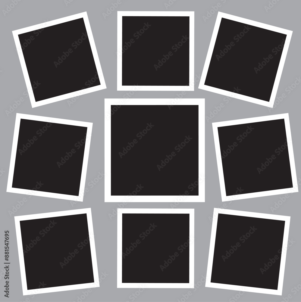 9 photo collage template. vector illustration, new collections 9 photo collage template. vector illustration, new collections