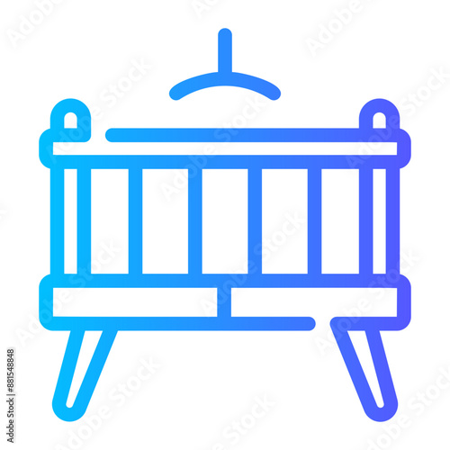 crib Line Gradient Icon
