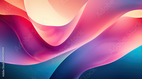 Abstract black dark, blue, pink and purple background with orange dots and lines, creating a wave pattern on the surface of mountains, 3D rendering, white background, high resolution  © ribelco