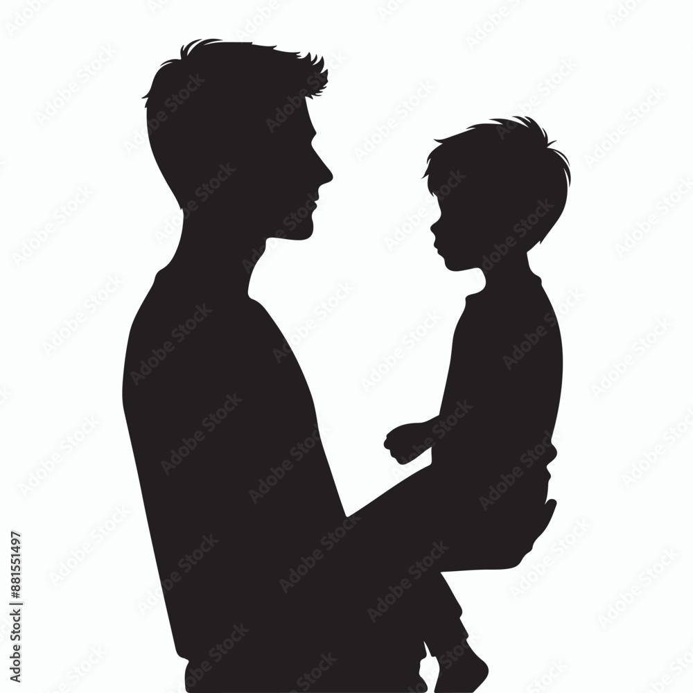 father and son silhouette vector father and son silhouette vector