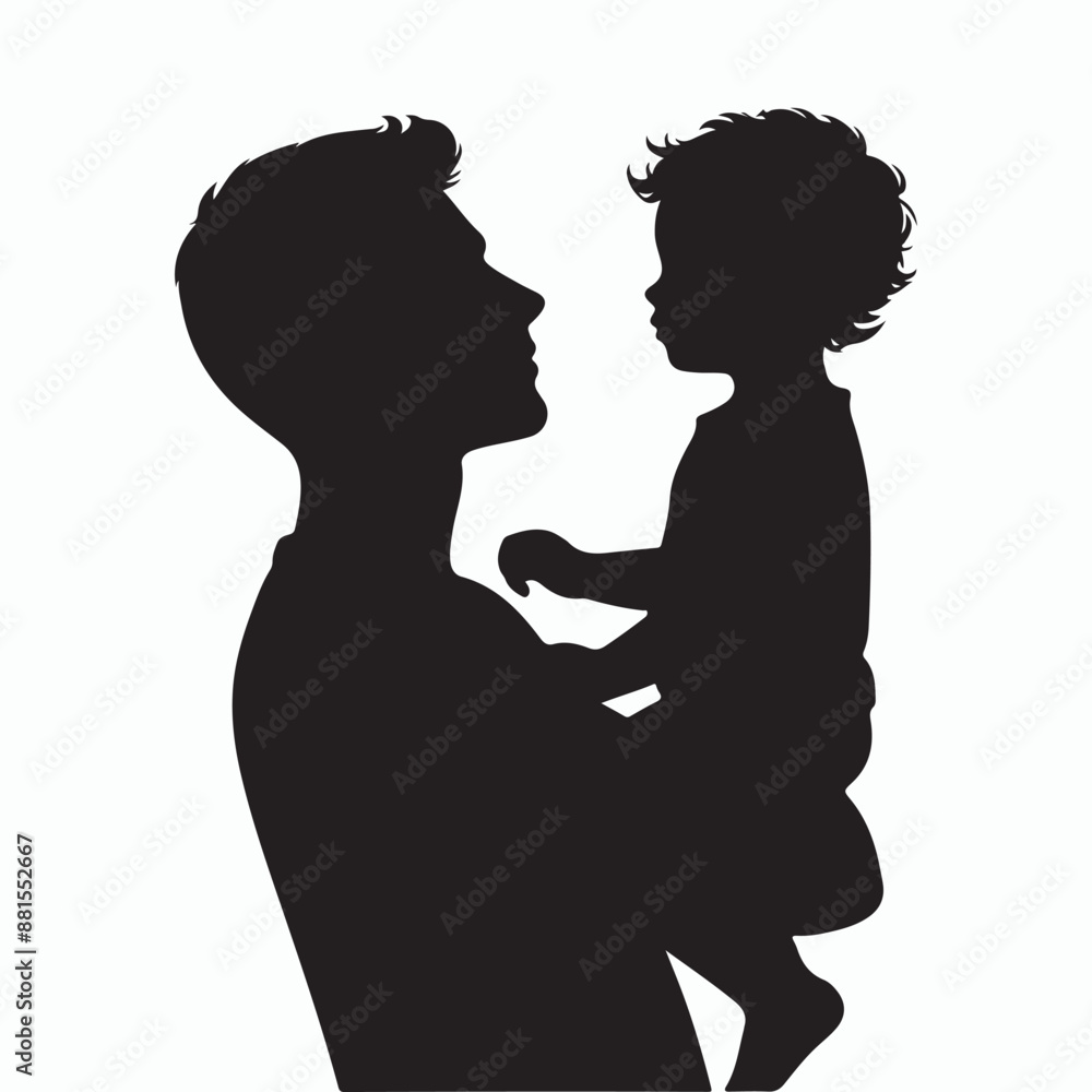 father and son silhouette vector father and son silhouette vector