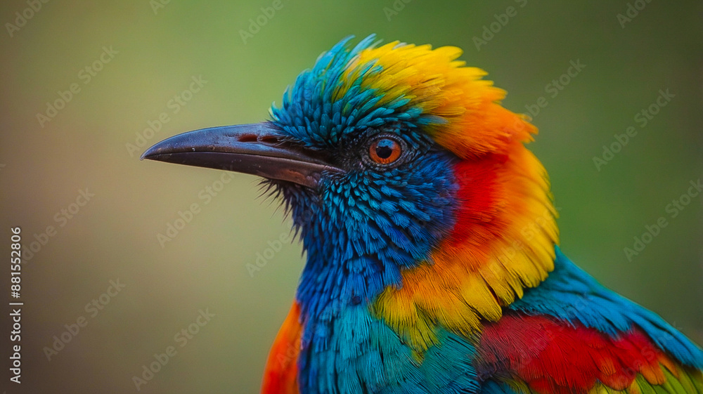Fototapeta premium An CGI Bird on a three nature beaultiful
