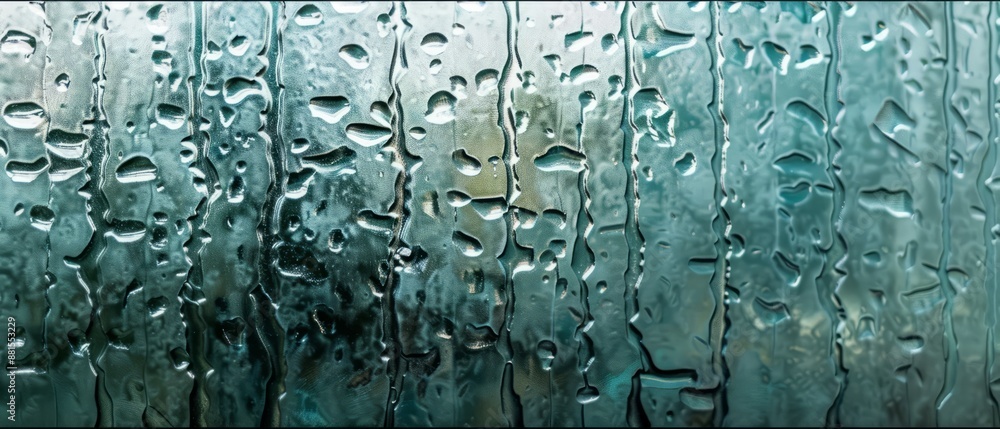Panoramic close-up, high detail scan of glass wall texture, Generative AI Panoramic close-up, high detail scan of glass wall texture, Generative AI