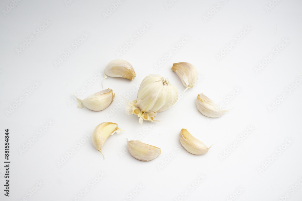 Single Garlic. isolated on white background. Single Garlic. isolated on white background.