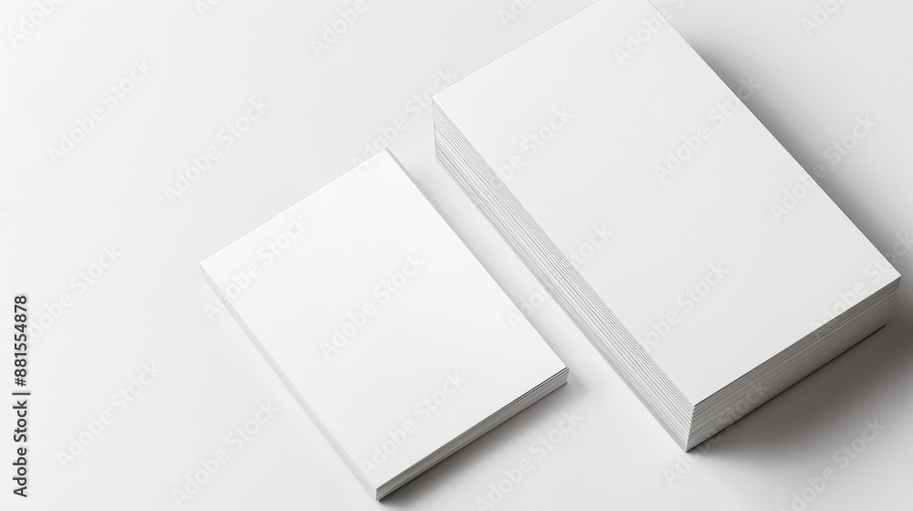 Professional Business Cards on White Background Professional Business Cards on White Background