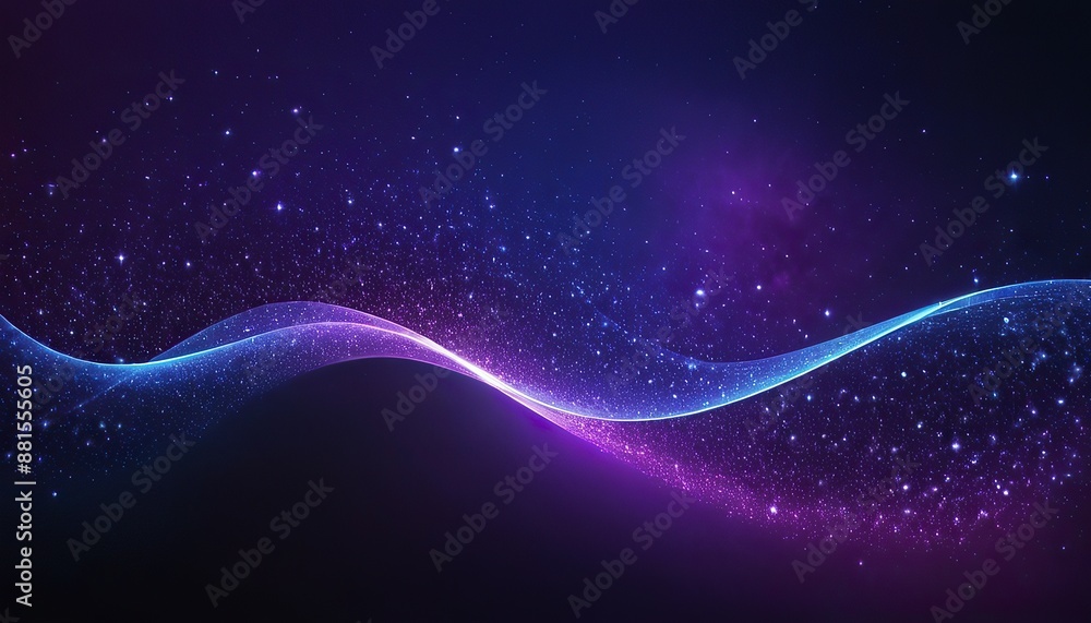 purple and blue wave of dots and lines on dark blue background, digital technology concept with flowing particles for presentation or wallpaper design 153 purple and blue wave of dots and lines on dark blue background, digital technology concept with flowing particles for presentation or wallpaper design 153
