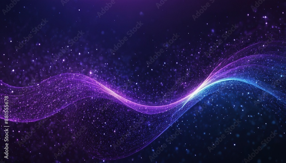 purple and blue wave of dots and lines on dark blue background, digital technology concept with flowing particles for presentation or wallpaper design 153 purple and blue wave of dots and lines on dark blue background, digital technology concept with flowing particles for presentation or wallpaper design 153