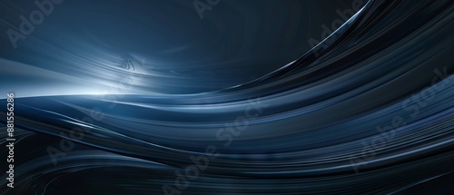Fototapeta Naklejka Na Ścianę i Meble -  Abstract glass wave on a dark background. Modern abstract background