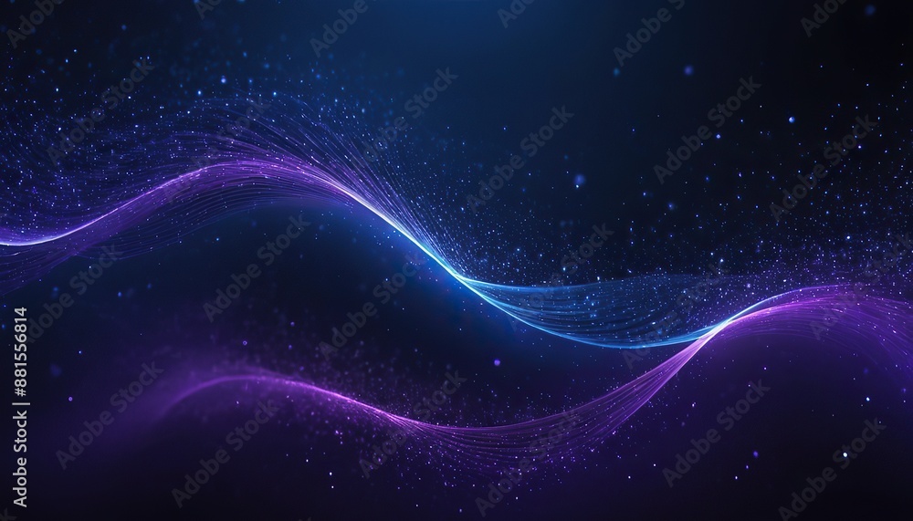 Abstract blue and purple background with dots and waves lines design Abstract blue and purple background with dots and waves lines design