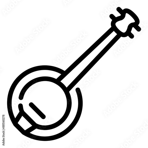 banjo Line Icon