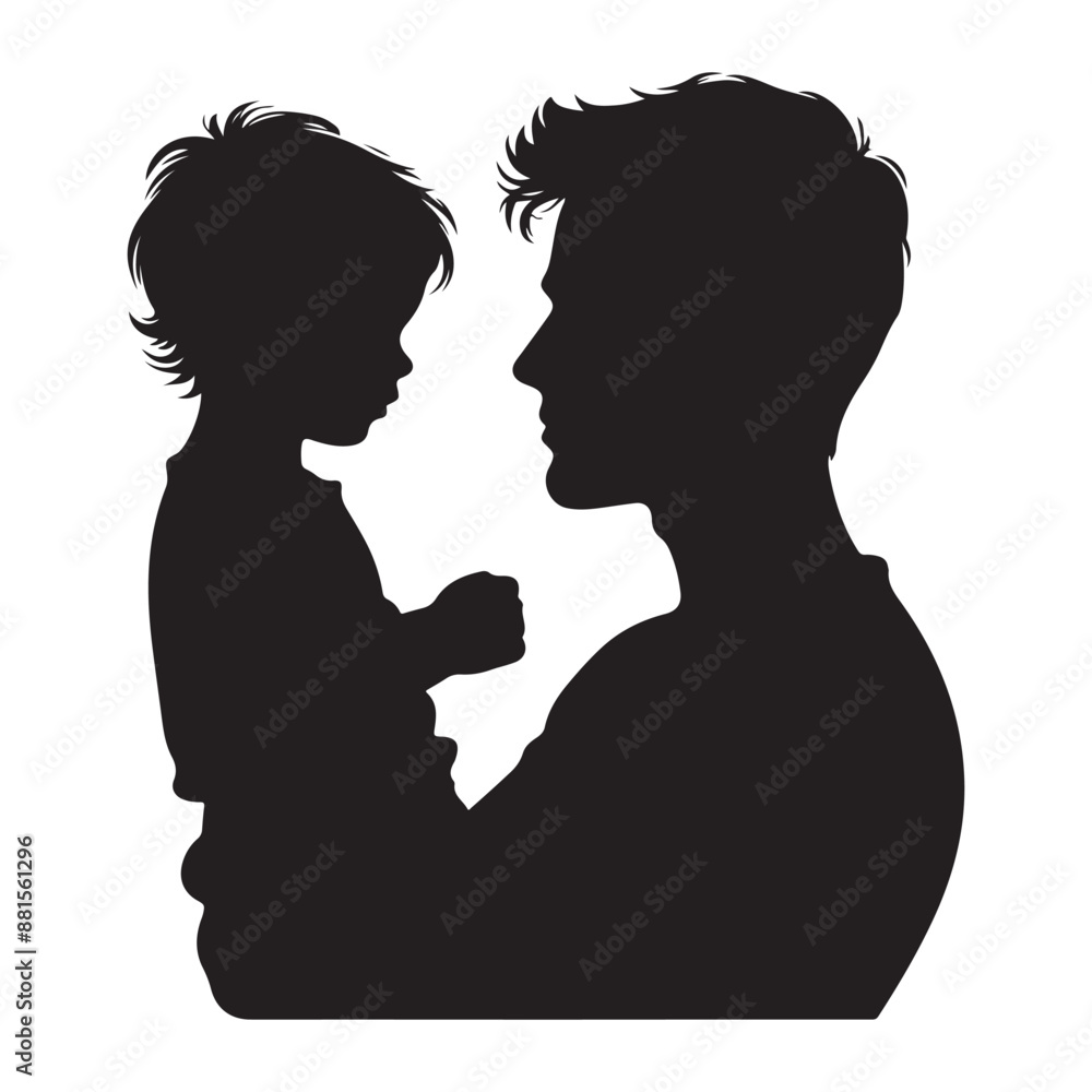 father and son silhouette vector father and son silhouette vector