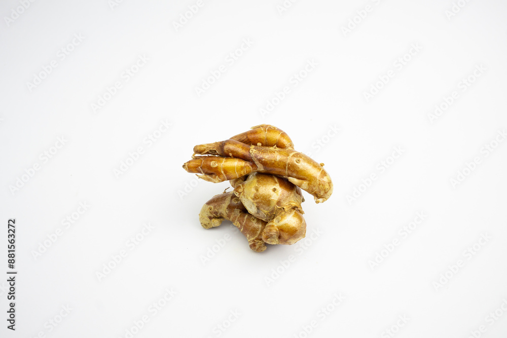 Kencur is a typical Indonesian spice. in Groups. typical Indonesian. isolated on white background. Kencur is a typical Indonesian spice. in Groups. typical Indonesian. isolated on white background.