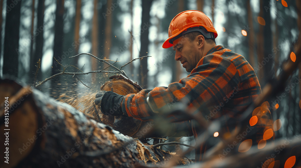 A trees and timber in forestry operations, to falling trees and branches, hard hats A trees and timber in forestry operations, to falling trees and branches, hard hats