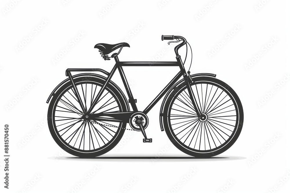 Minimalist icon of a bicycle on a white isolated background. Minimalist icon of a bicycle on a white isolated background.
