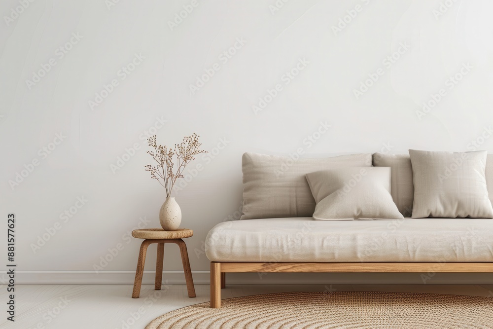 Sustainable, eco-friendly fast furniture showcased in a minimalist home setting, emphasizing the balance between trendy design, affordability, and rapid production in the evolving furniture industry Sustainable, eco-friendly fast furniture showcased in a minimalist home setting, emphasizing the balance between trendy design, affordability, and rapid production in the evolving furniture industry