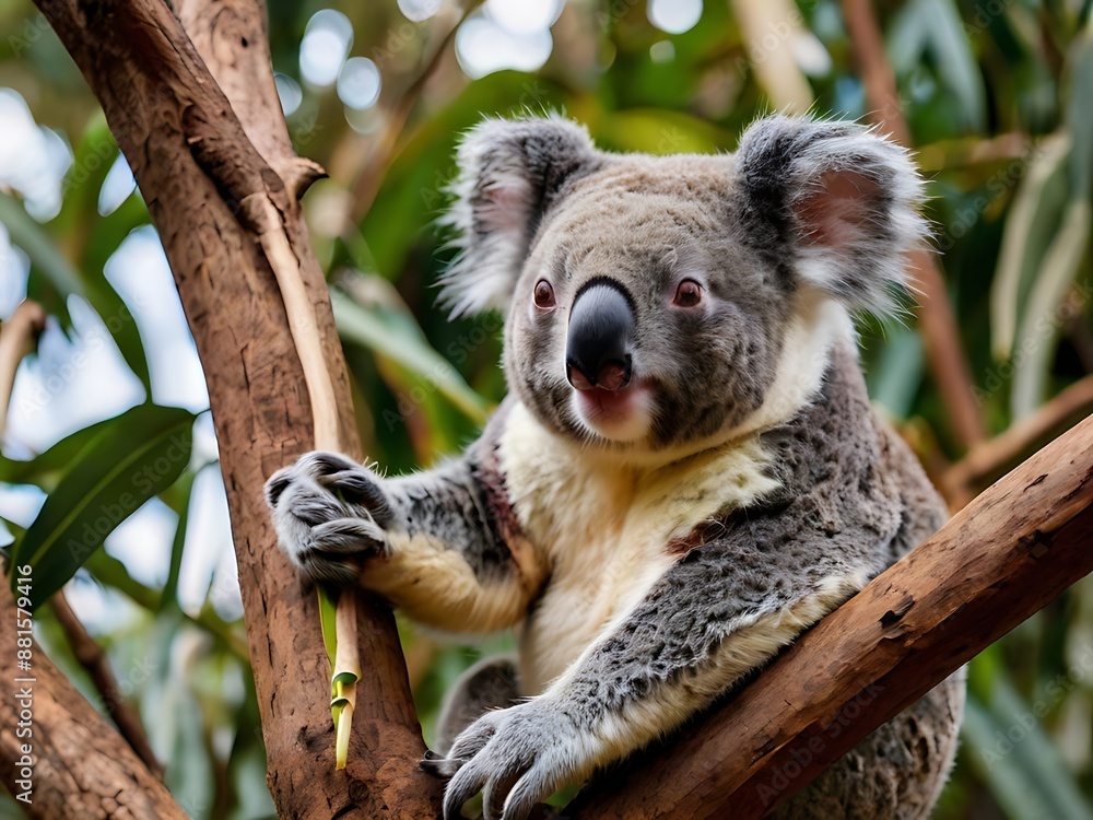 Obraz premium koala bear sleeping on tree