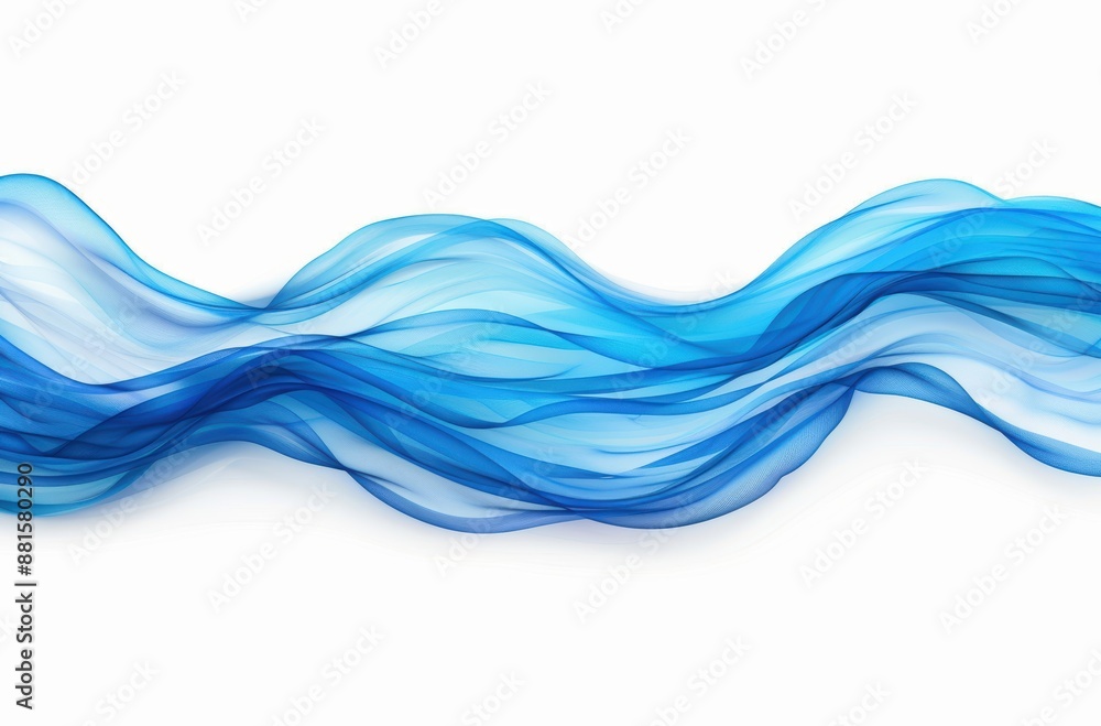 Naklejka premium Flowing blue waves abstract background
