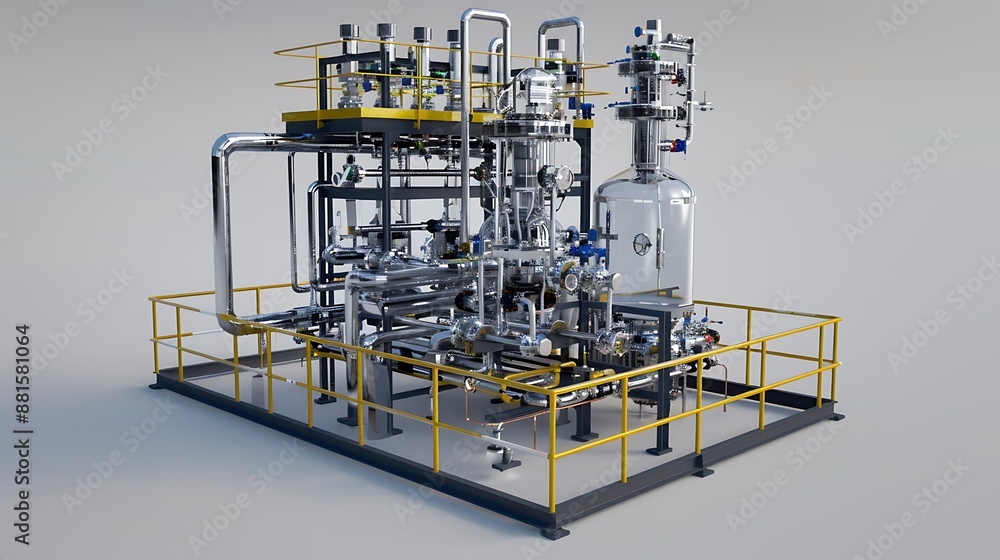 Basic Glass Reactor system for Pilot Plants, chemical proces Basic Glass Reactor system for Pilot Plants, chemical proces