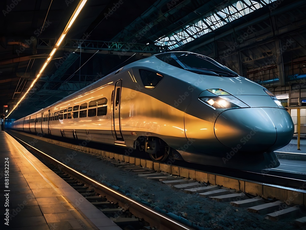 Fototapeta premium train on the railway