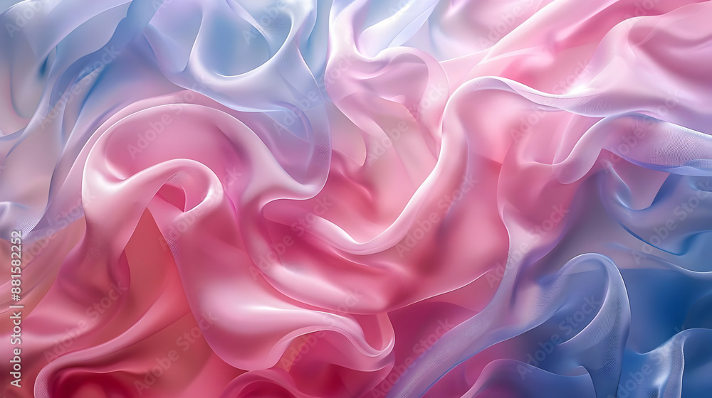 Abstract Background with Pink and Blue Gradient Silk Fabric Abstract Background with Pink and Blue Gradient Silk Fabric