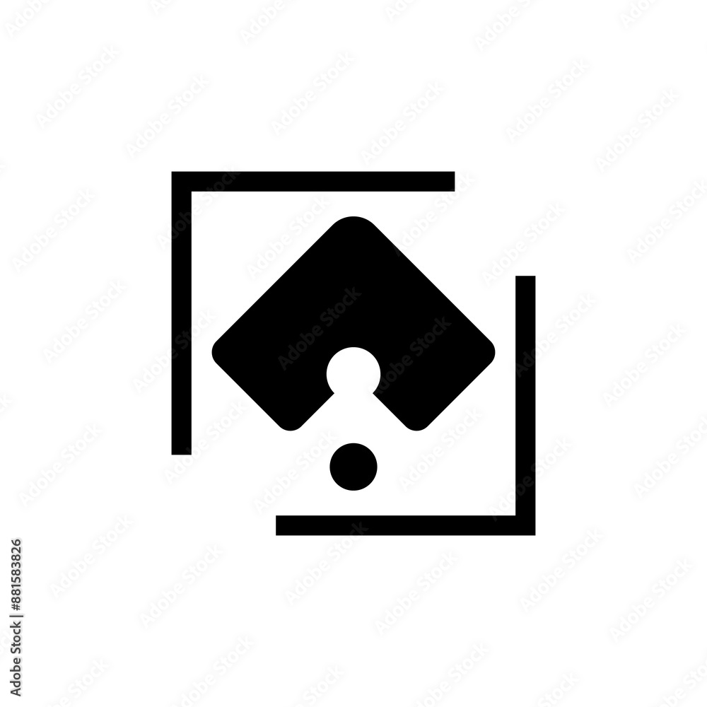 A initial logo with black and white background
A initial logo with black and white background