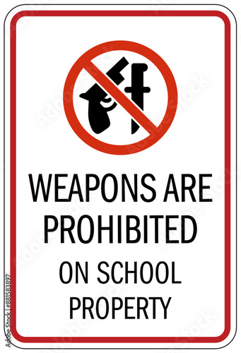 No weapons in school 