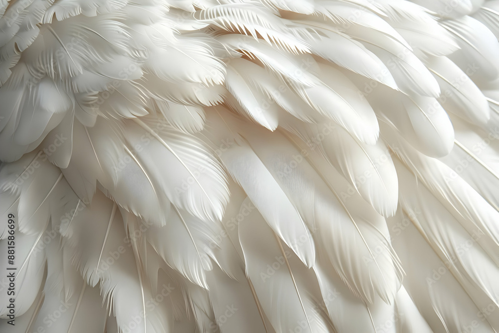 Obraz premium White Feathers Texture Photo