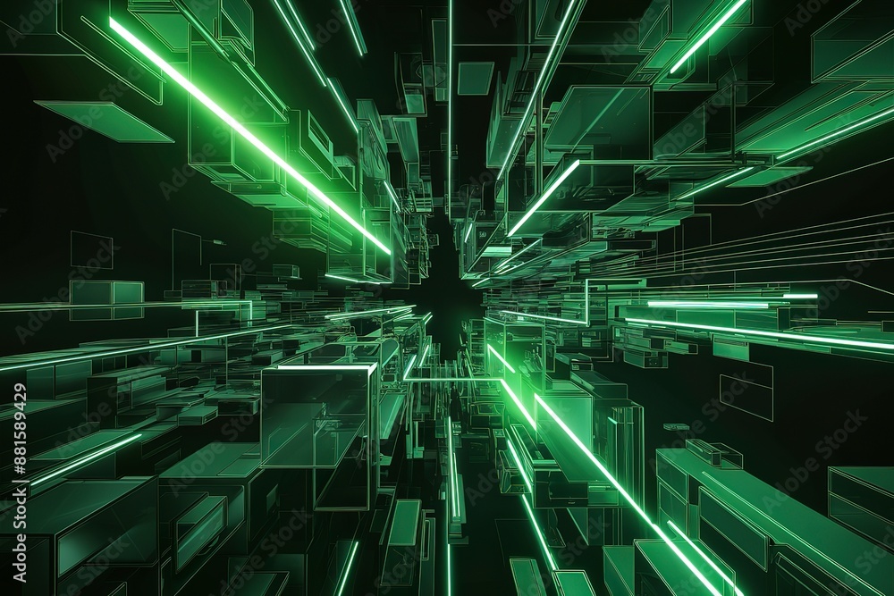 A captivating digital illustration, predominantly in shades of green A captivating digital illustration, predominantly in shades of green