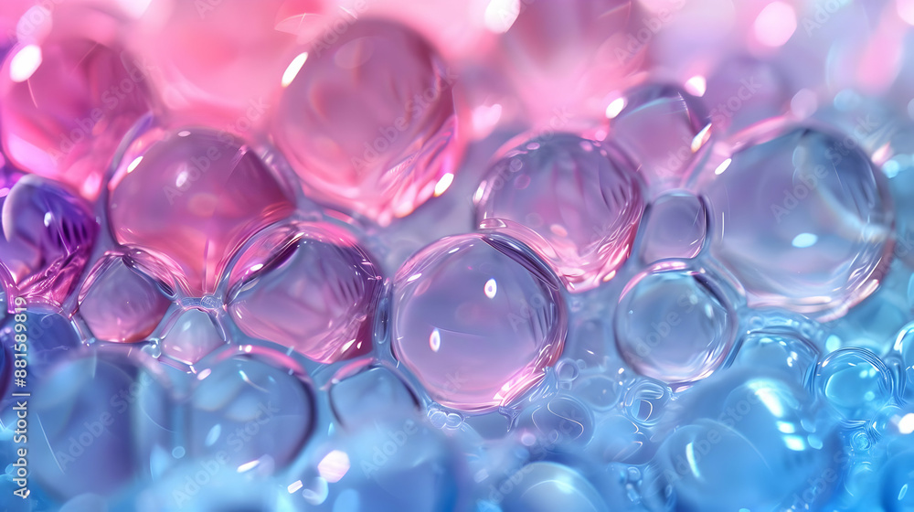 Abstract Background of Pink and Blue Bubbles Abstract Background of Pink and Blue Bubbles