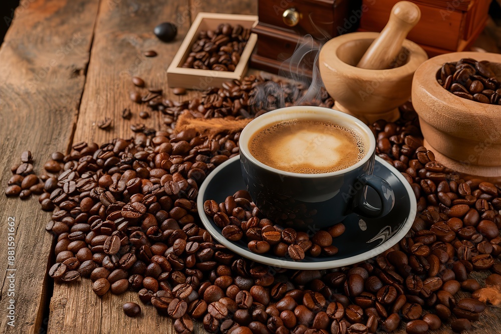 a cup of freshly brewed coffee a cup of freshly brewed coffee