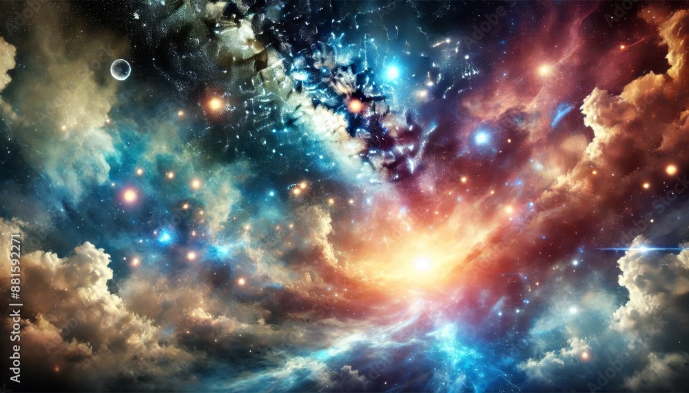 A close-up of a starry night sky filled with stars and cosmic elements, capturing the twinkling and varied colors of the stars. A close-up of a starry night sky filled with stars and cosmic elements, capturing the twinkling and varied colors of the stars.
