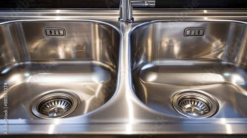 Doublebasin stainless sink photo