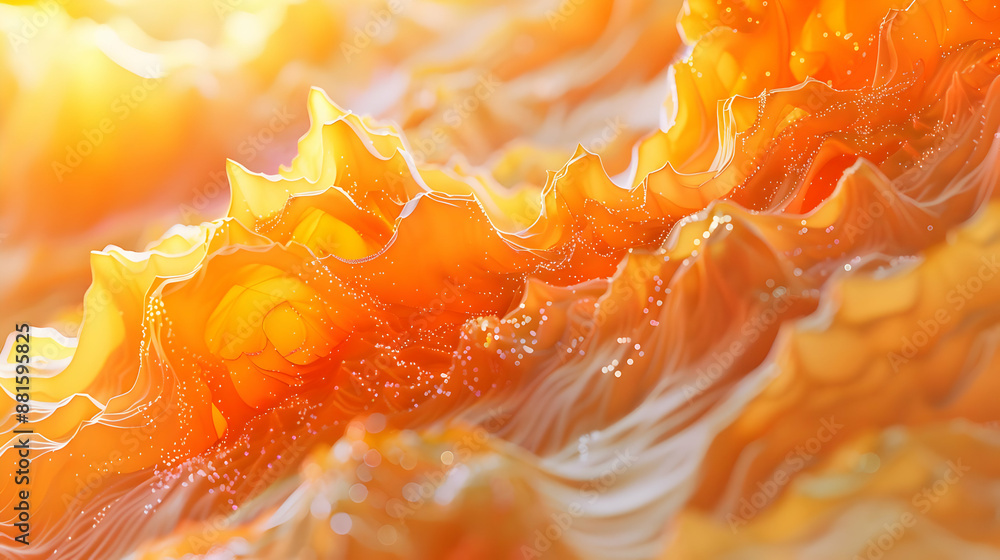Abstract Background of Orange and White Swirling Waves Abstract Background of Orange and White Swirling Waves