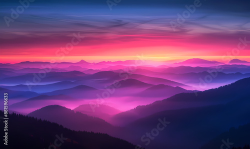 sunset in the mountains