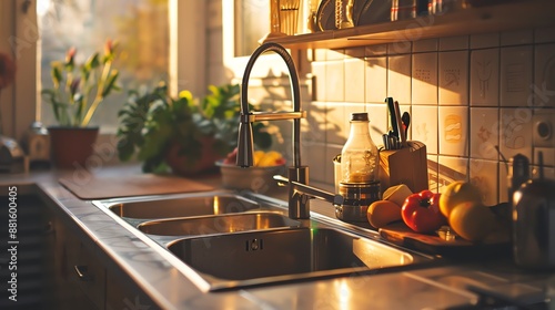 Twotone kitchen faucet