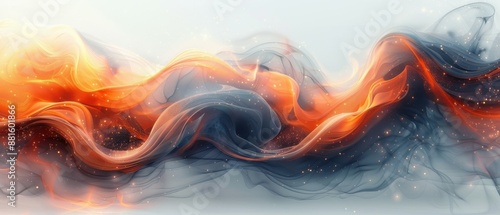 Fototapeta Naklejka Na Ścianę i Meble -  Abstract paint splashes in the form of thick smoke