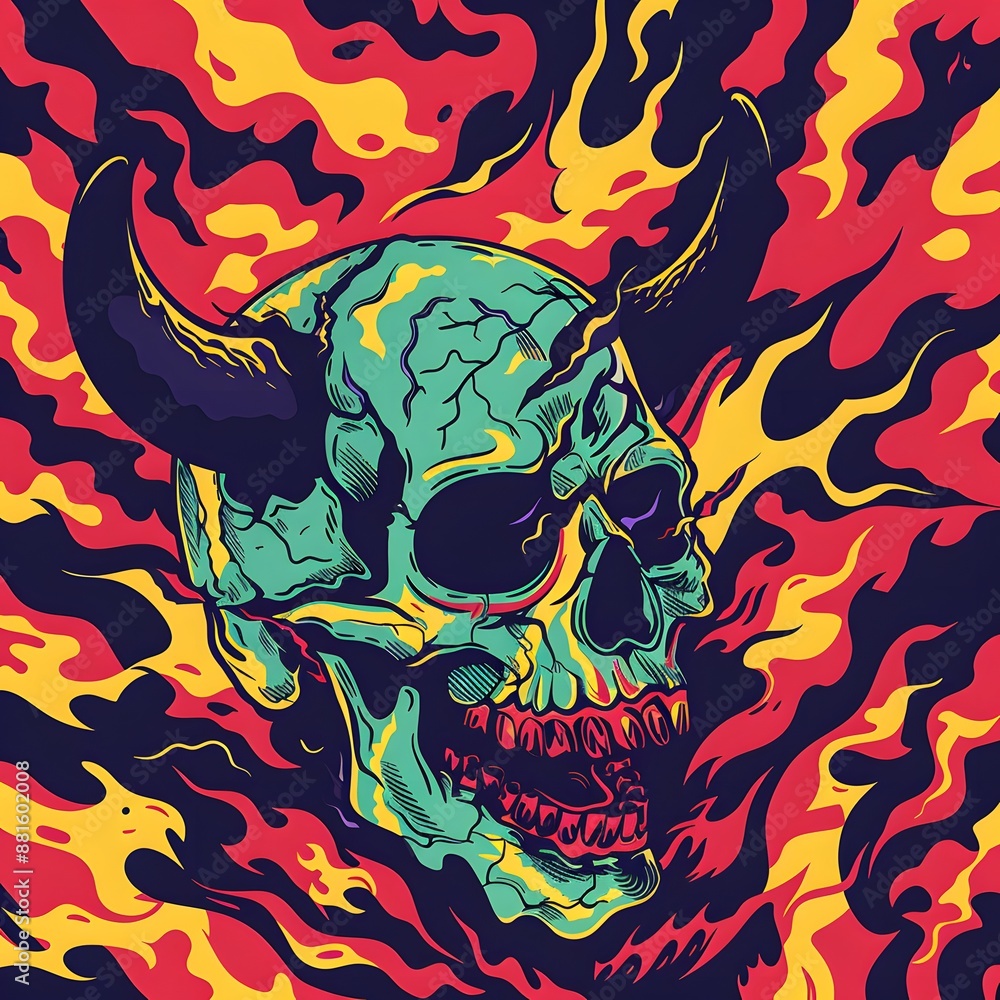 skull with horn vector skull with horn vector