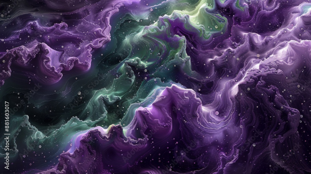 Abstract Swirling Purple and Green Background Abstract Swirling Purple and Green Background